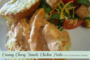 creamy cheesy tomato chicken pasta