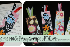 fabric scrap bookmarks