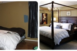 master bedroom before and after