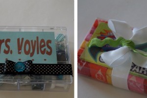 teacher goody box and gift card holder
