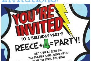 superhero party invite