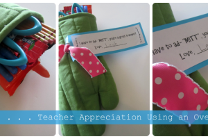 teacher appreciation oven mitt