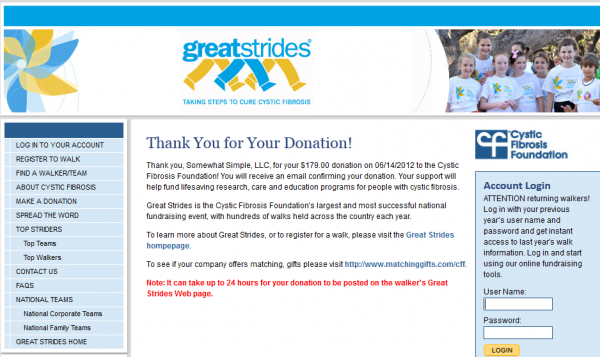 CF Donation
