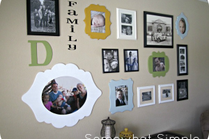 family room photo collage