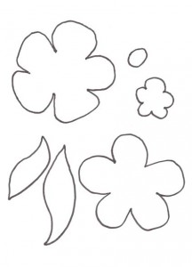 Applique flowers and leaves resize