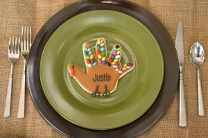 handprint turkey cookies