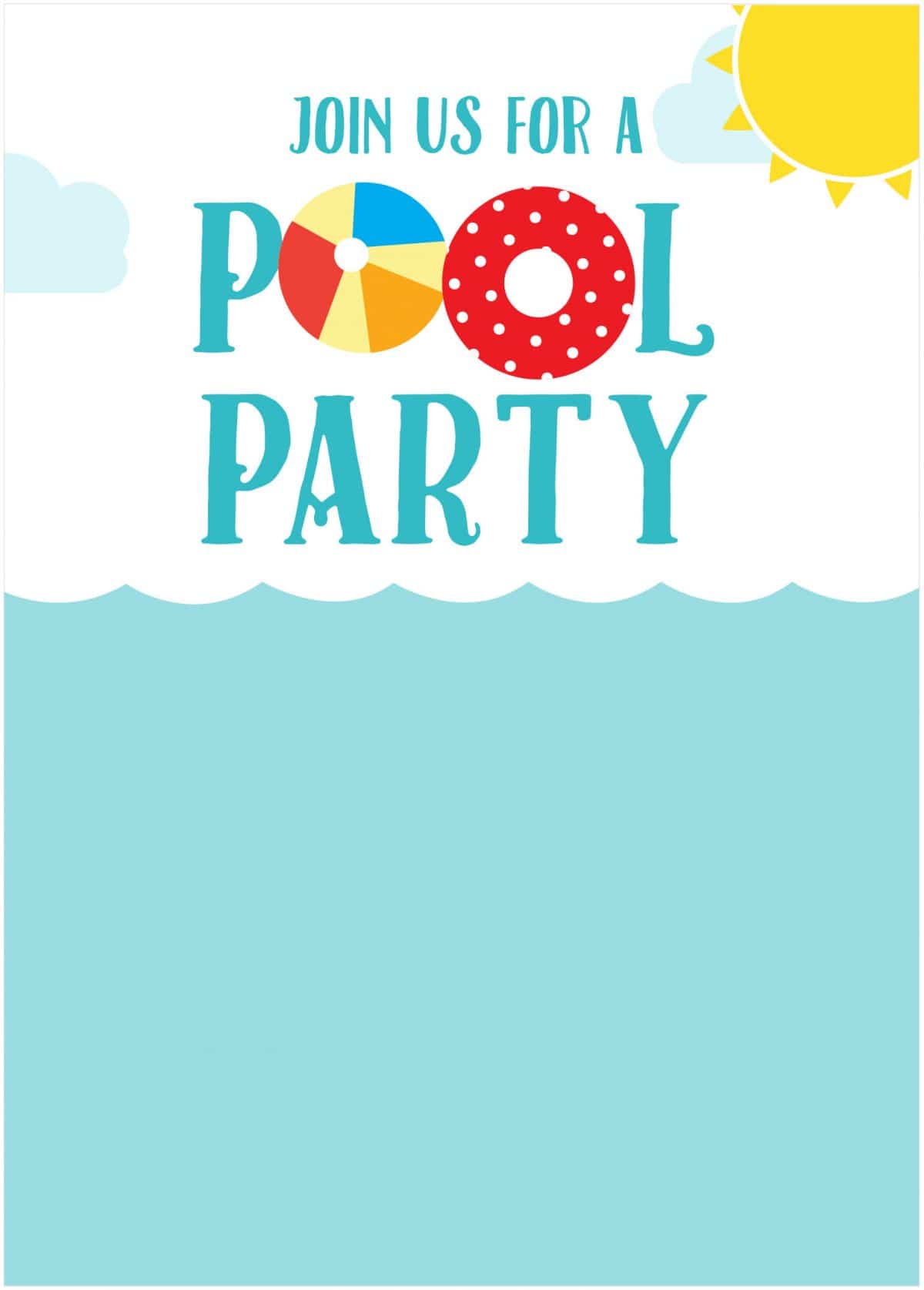 clip art pool party invitation - photo #37