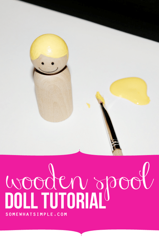 wooden spool doll