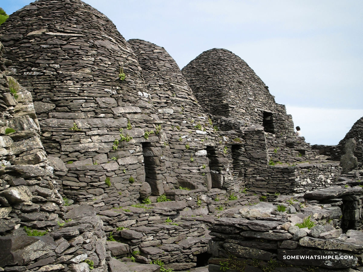 View of the top on the Monastery on Skellig Michael, Ireland