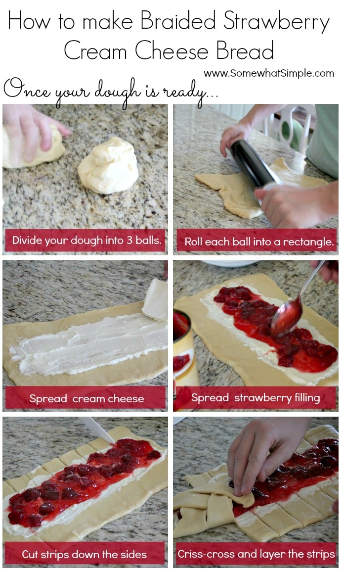 The strawberry cream cheese bread is a delicious dessert that you won't be able to stop eating. via @somewhatsimple