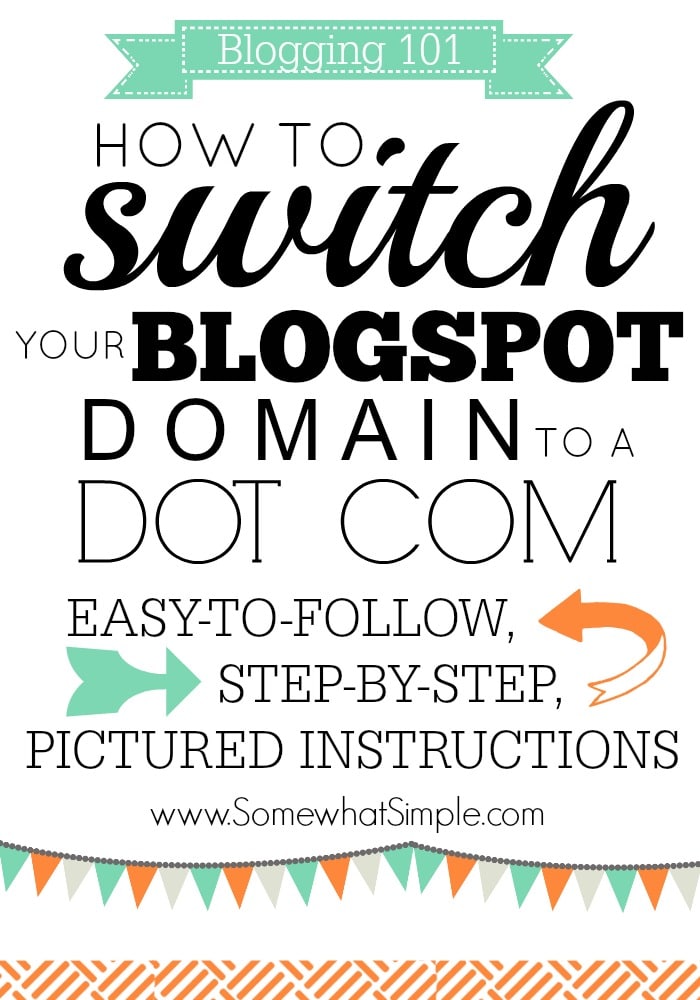 how to change blogspot to dot com
