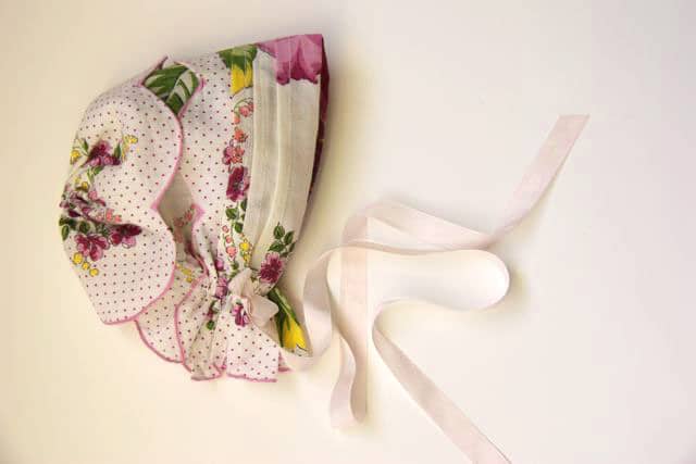 Handkerchief Baby Bonnet Tutorial 14