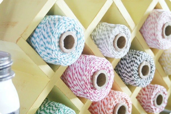 how to organize bakers twine