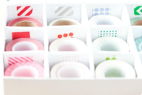 how to organize washi tape