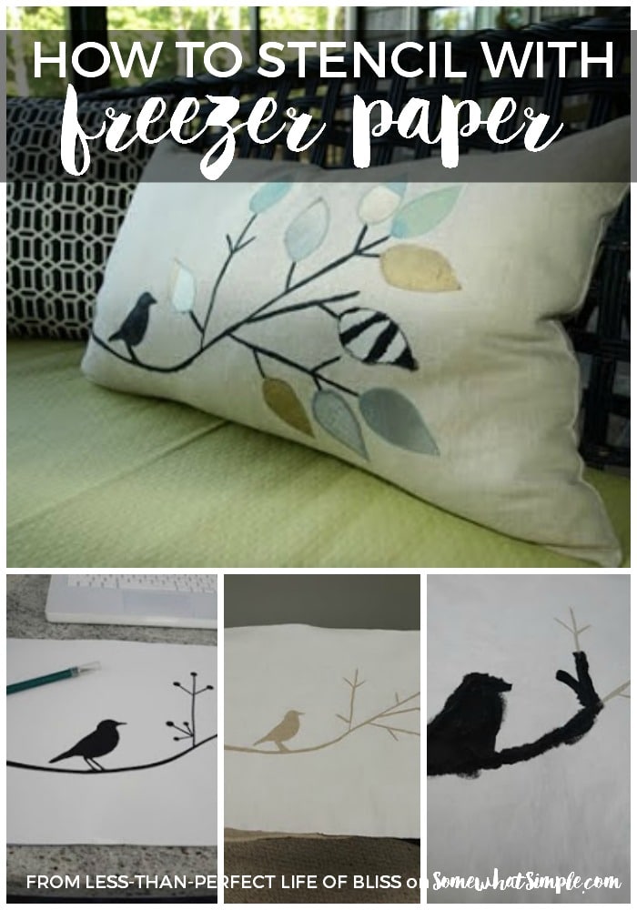 how to stencil with freezer paper