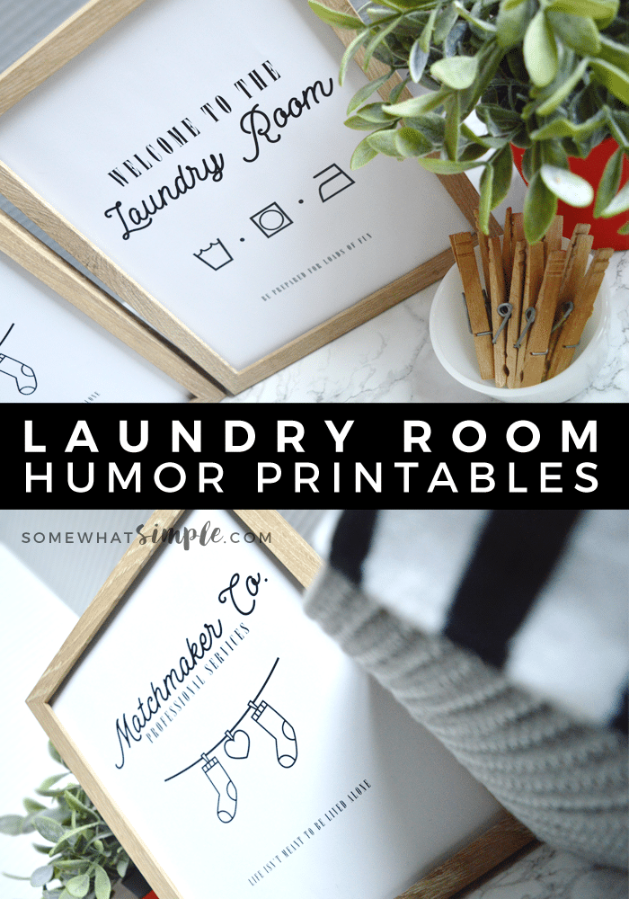 These minimalist Matchmaker Co. + Welcome prints are perfect for any style laundry room! Place our Lost Socks Print by a basket to keep those single ladies happy until they can find a mate, and our Laundry Room Print to welcome anyone who's ready for some good, clean fun! via @somewhatsimple