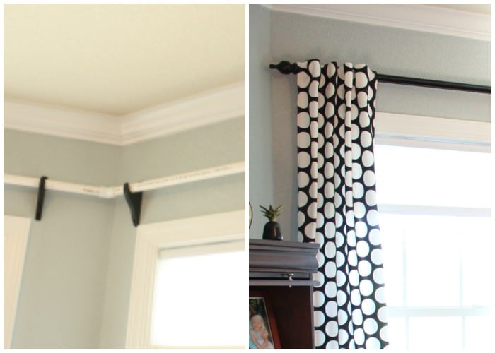 pvc pipe curtain rod