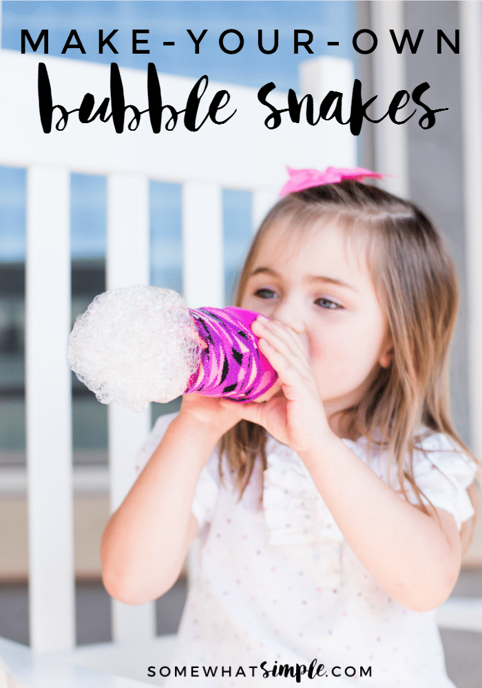 Looking for some good, clean fun? These bubble snakes can be ready in two minutes or less! via @somewhatsimple