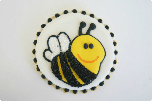 a large bumble bee cookie