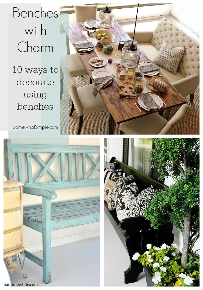 ways to decorate with benches