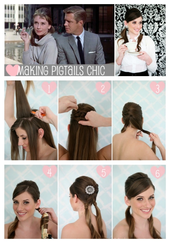 Audrey Hepburn Hair Tutorial - Easy Hairstyle by Somewhat Simple