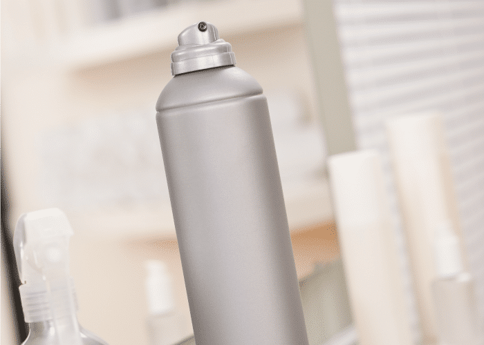 this tip will show you how to get hairspray off walls from this silver can of hair spray