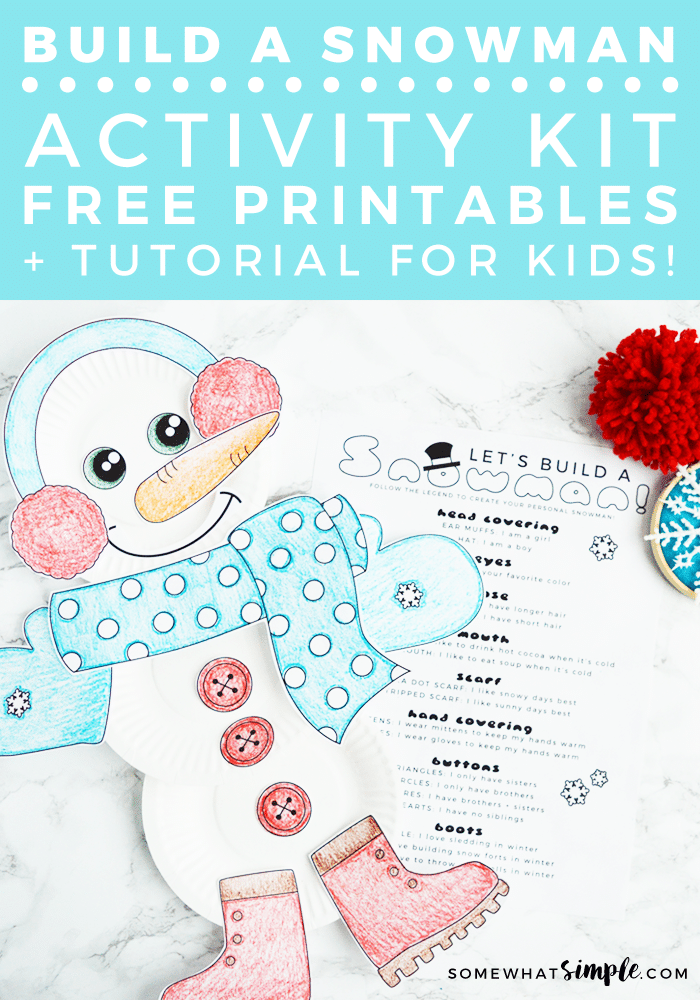 Build A Snowman Activity Kit For Kids Free Printables