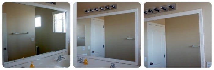 How to Frame Your Bathroom Mirror with Plastic Clips