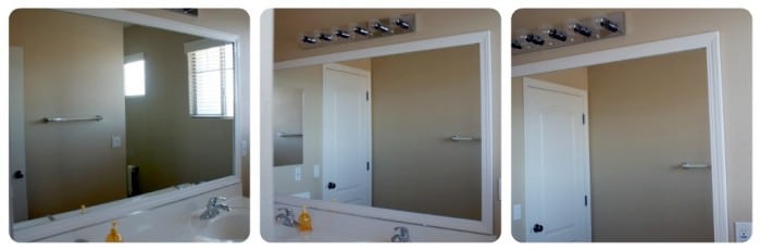 How To Frame A Bathroom Mirror Over Plastic Clips | Somewhat Simple