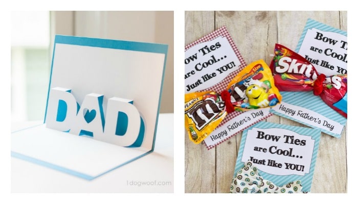 Easy Fathers Day Gift Ideas are these creative DIY cards for both dad and grandpa