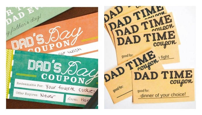 These coupon books make easy DIY Father's Day Gift Ideas