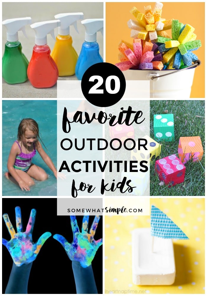 Grab the kids and head outside! Here are 20 favorite summer activities for kids! via @somewhatsimple