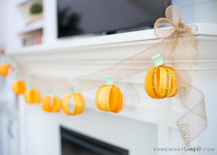 DIY Fall Decorations - "I Love You" Fall Garland