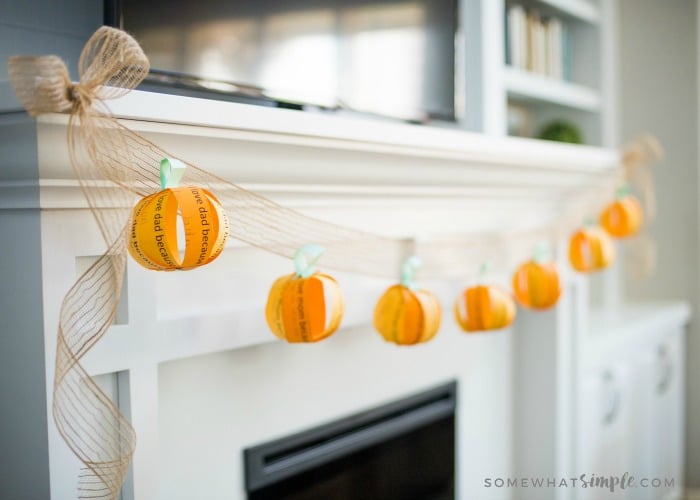 DIY Fall Decorations - "I Love You" Fall Garland