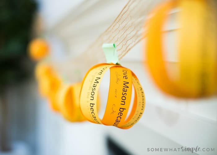 DIY Fall Decorations - "I Love You" Fall Garland