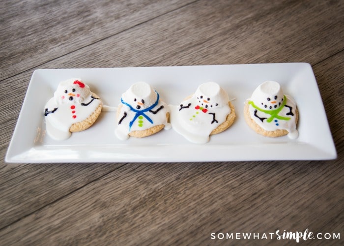 melted snowman sugar cookies