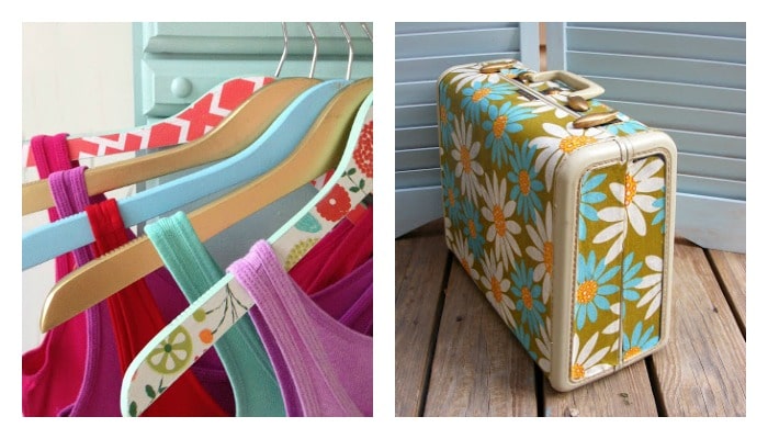 clothes hanger and suitcase Mod Podge ideas