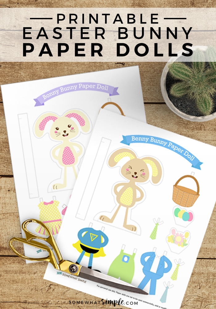We can't get enough of these Easter Bunny Printable Paper Dolls! So adorable, the kids are going to love our Benny and Bonny Bunnies!
