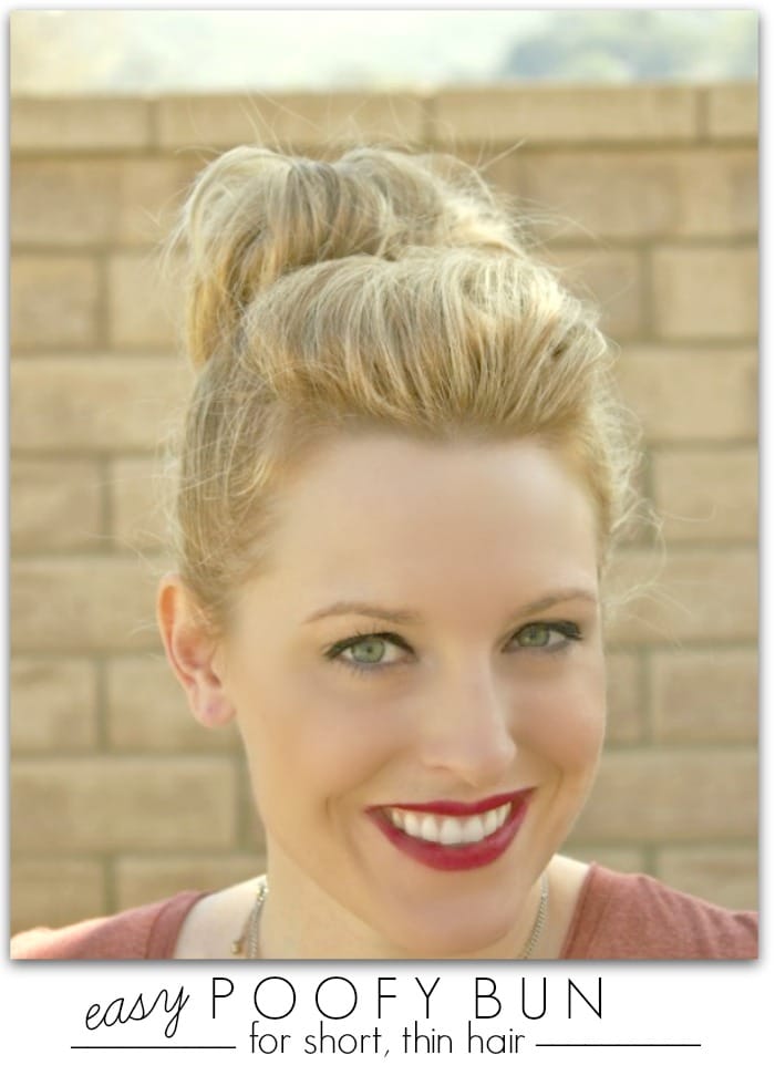 Full Top Knot Hairstyle for Short Thin Hair - Somewhat Simple