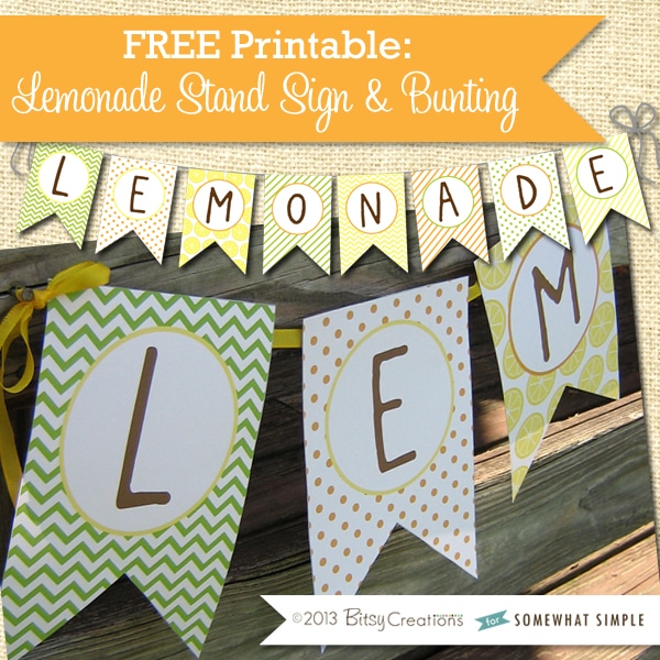 Lemonade Stand Sign Free Printable Cute Idea by Somewhat Simple