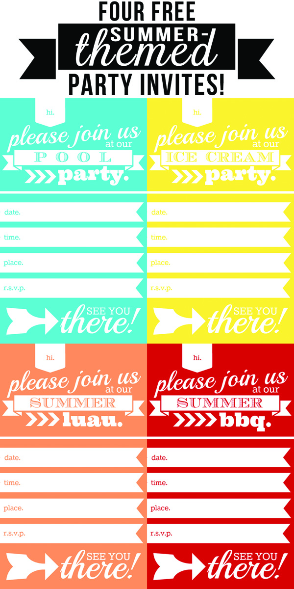 Summer Themed Invitations 4