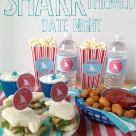 Shark themed date night! A date your guy will love as much as you will. Eat shark themed food, decorate victim sugar cookies and watch Shark Week or JAWS!