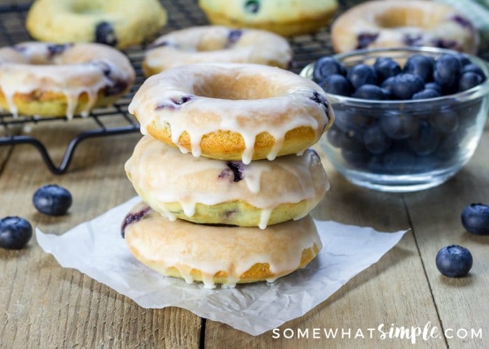 Blueberry Greek Yogurt Donuts