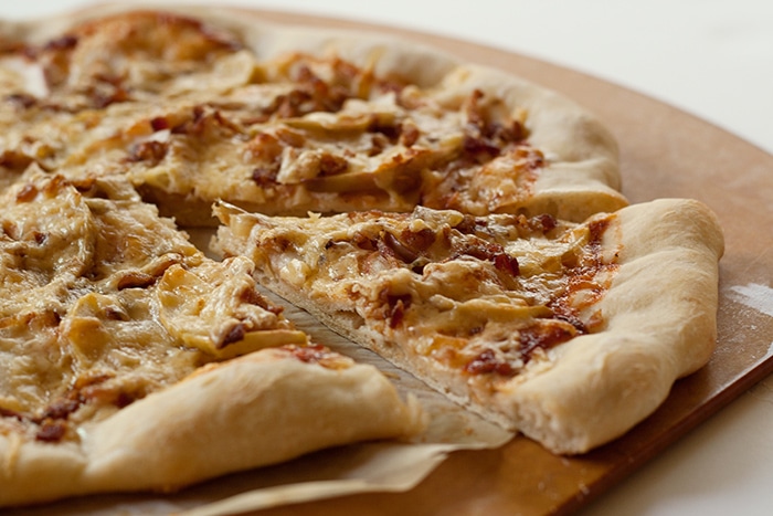 Apple Bacon Cheddar Pizza