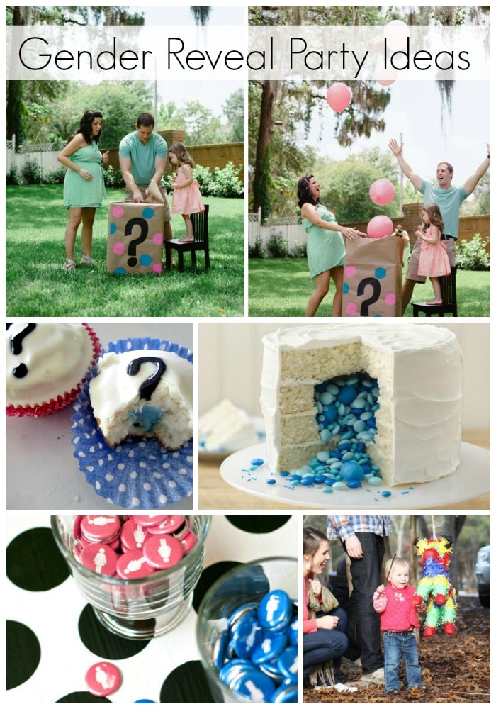 Here is a collection of our favorite gender reveal party ideas.  These cute and simple ideas will make the big reveal even more exciting and memorable. #genderreveal #partyideas #partyplanning #party #pregnant  via @somewhatsimple