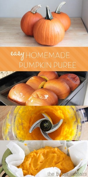 a step by step collage of how to make this easy homemade pumpkin puree recipe