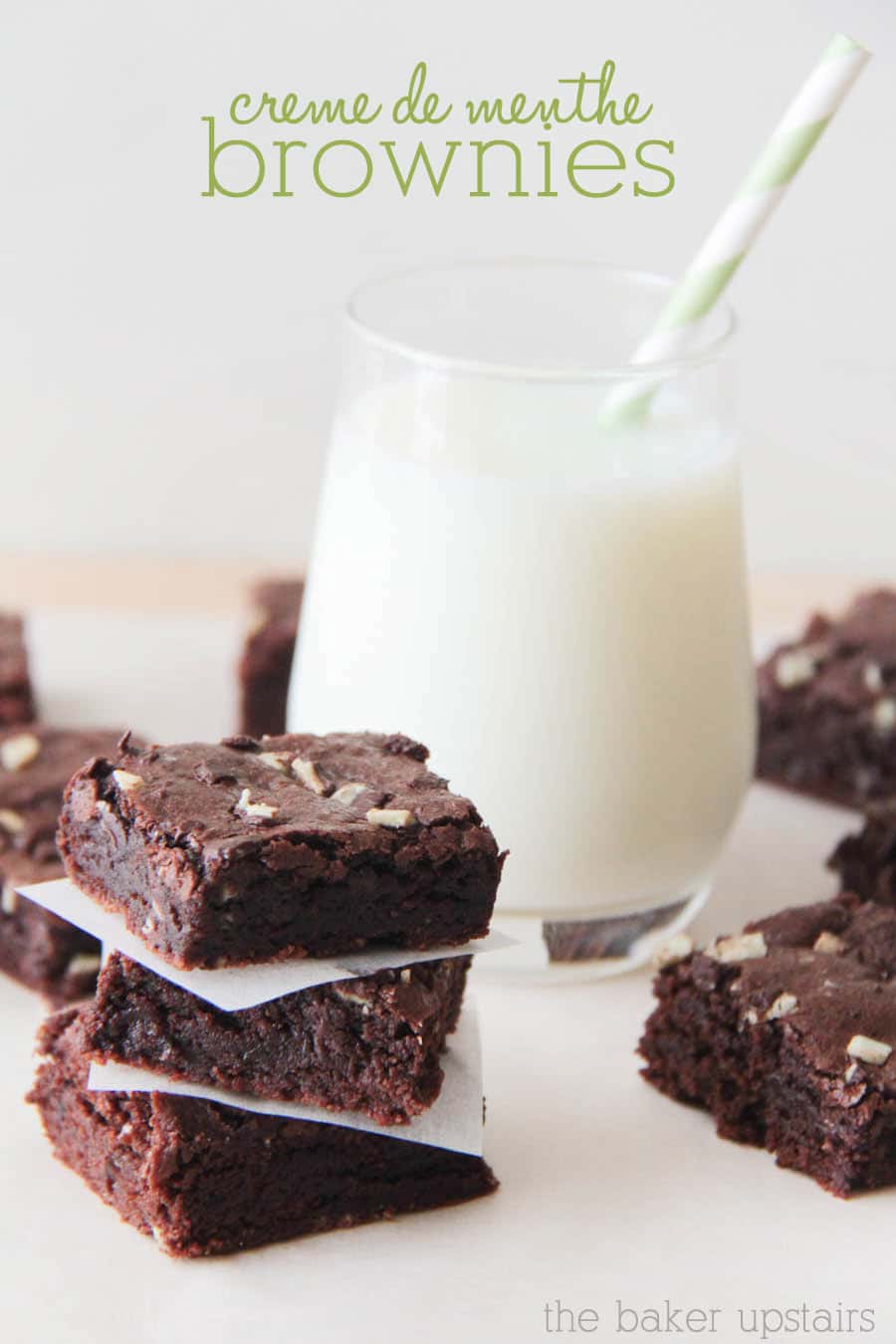 These mint brownies are so quick and easy to put together, but are still impressive enough to bring to a holiday party. Creme de Menthe Brownies just might be your new favorite treat! #cremedementhebrownies #easymintbrownies #mintchocolatebrownies #mintbrownierecipe #easycremedementhemintbrownies via @somewhatsimple