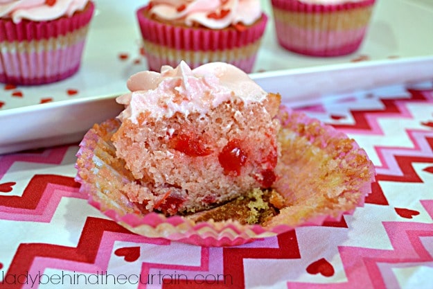 Cherry Almond Vanilla Cupcakes (Easy Recipe) - Somewhat Simple