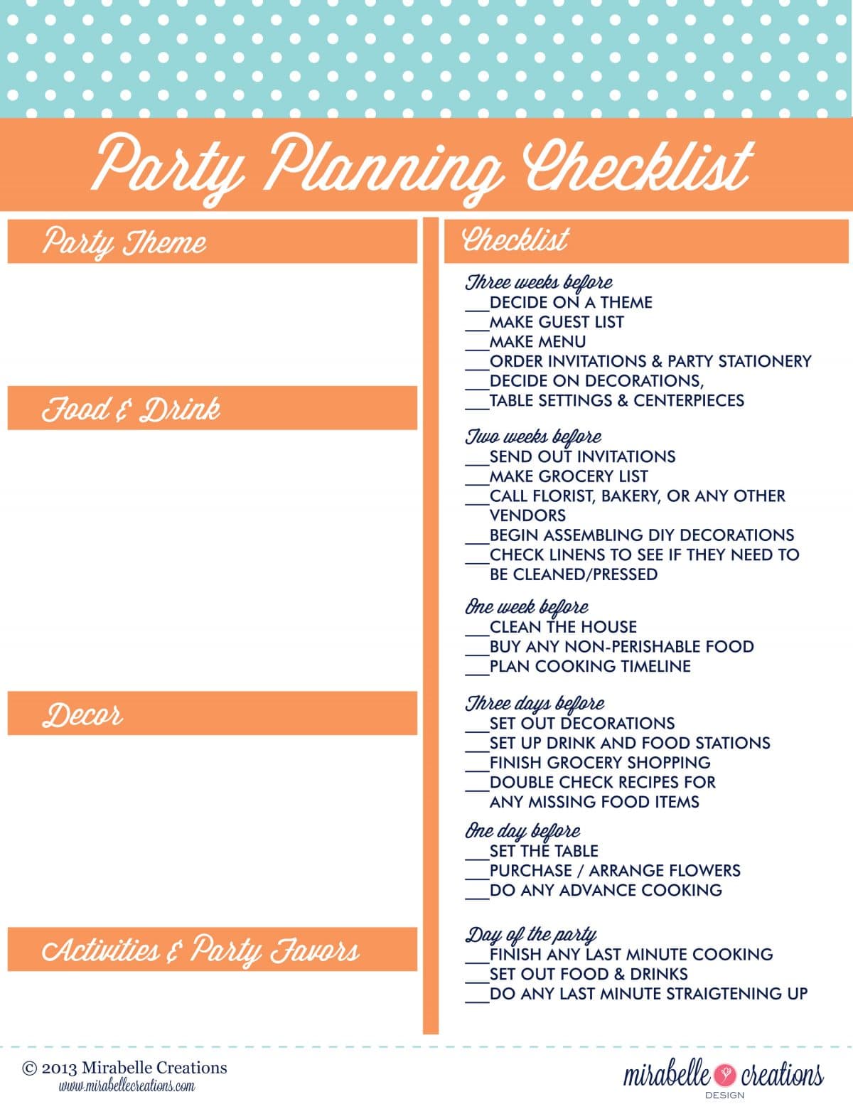 Party planner hromservers