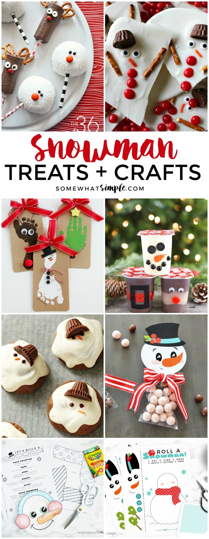 Welcome winter with our 15 favorite snowman treats and snowman crafts!